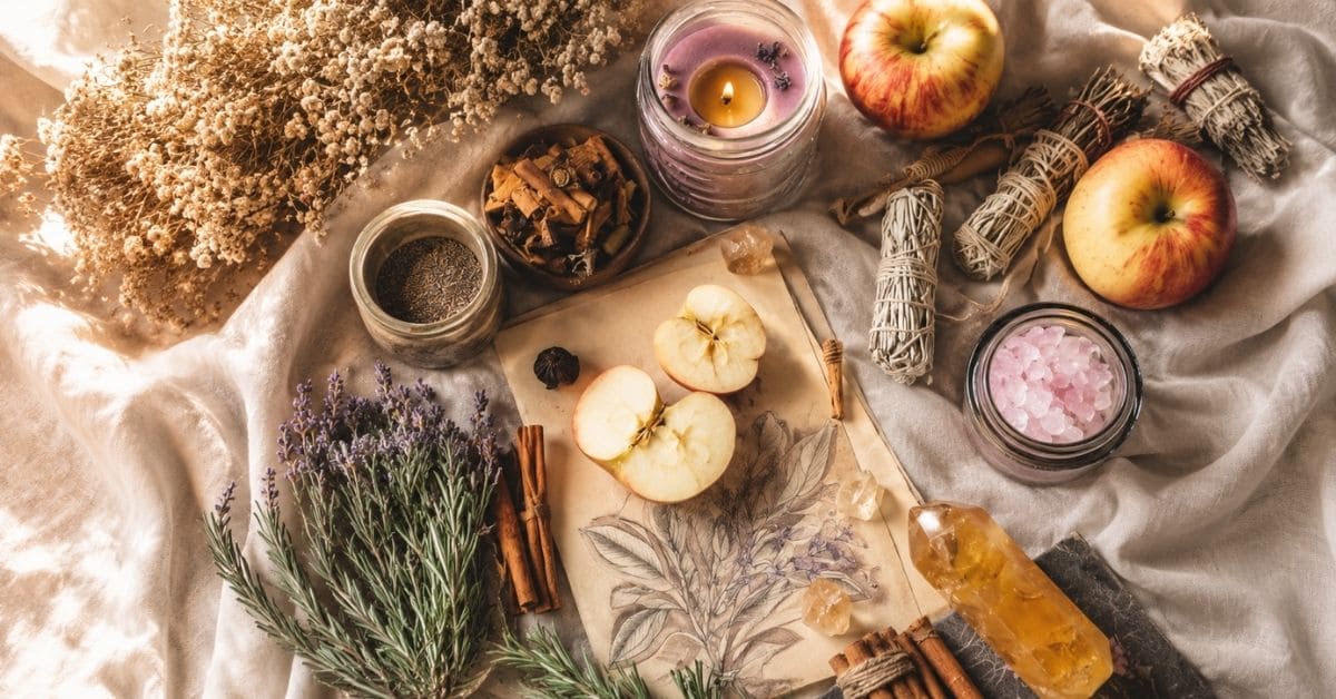 Mabon – die Herbst-Tagundnachtgleiche im September, goldenes Herbstlicht im Wald