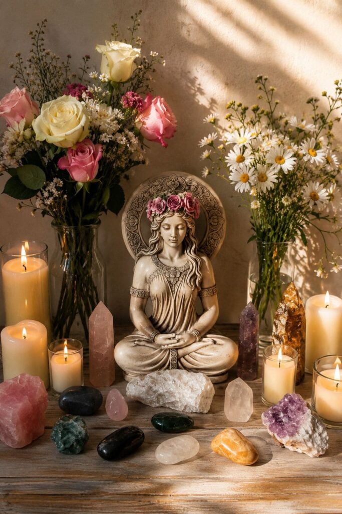 Neumond in der Waage Altar Ideen und Tarot Neumond in der Waage Altar