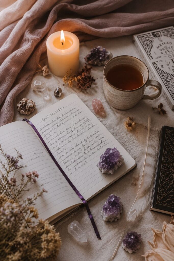 Mondjournal anlegen – Notizbuch mit Mondphasen für Neumond- und Vollmond-Journaling