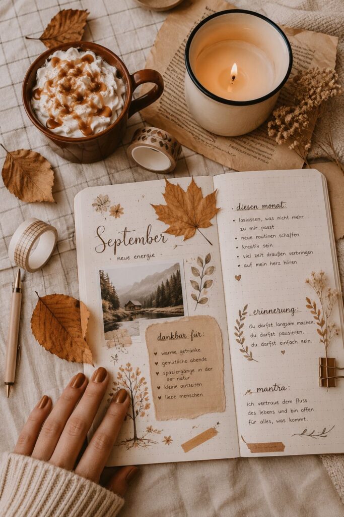 Monat September Journal Fragen 