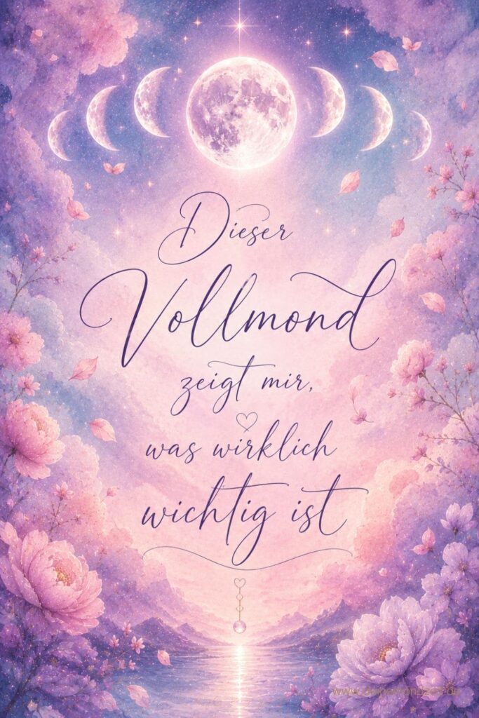 Vollmond Affirmationskarte