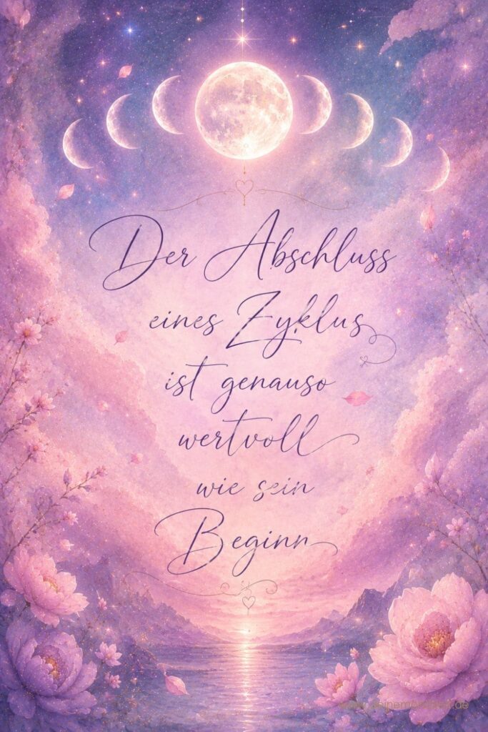 abnehmender Mond Affirmationskarte