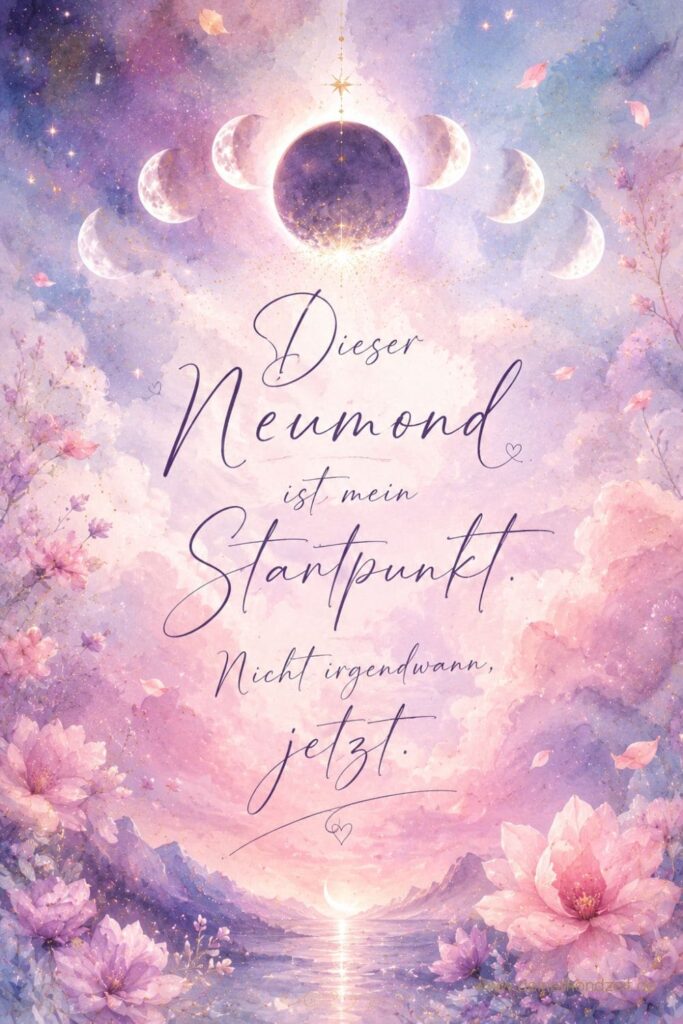 Neumond Affirmationskarte