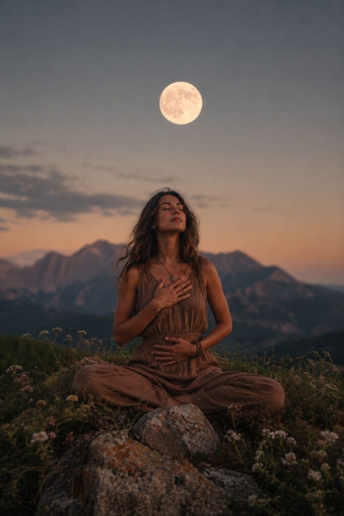 Erdungs Ritual zum Vollmond im Stier Selbstliebe Meditation