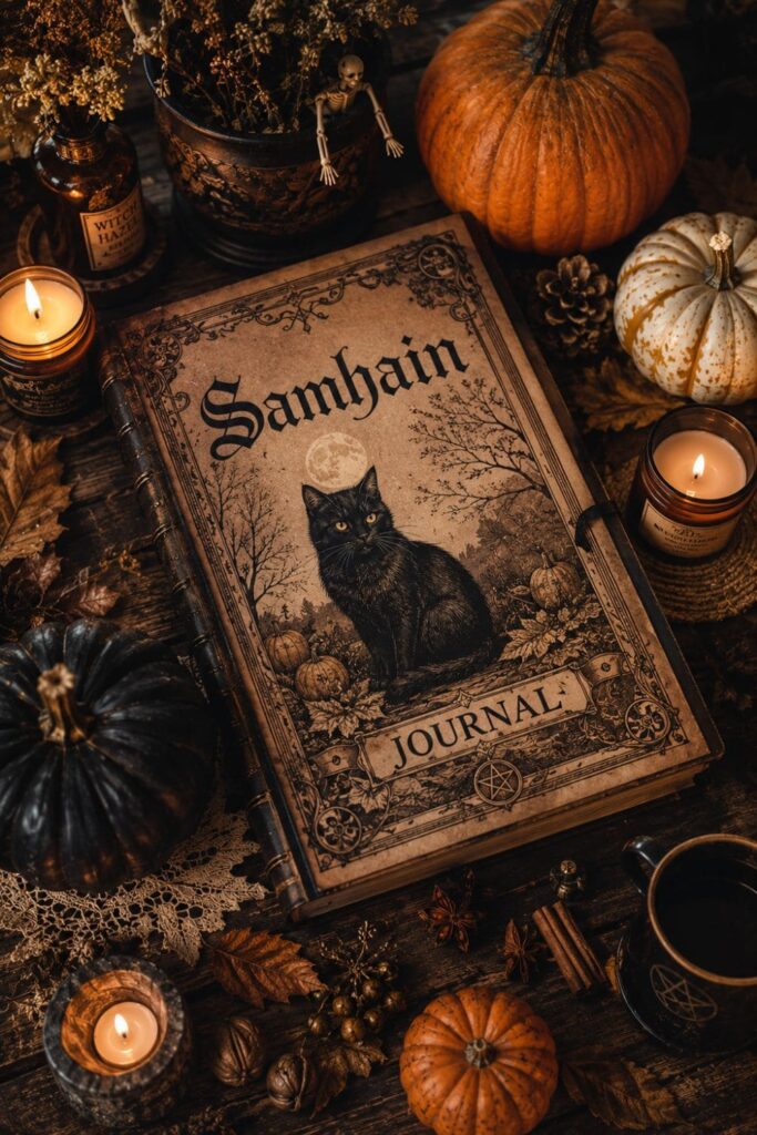 Journal Fragen für Samhain Halloween Samhain Journal fragen Tagebuch Ideen