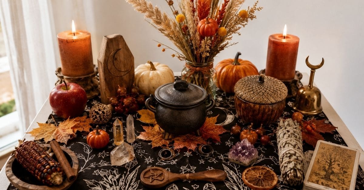 Herbst- und Samhain Altar Ideen Überblick