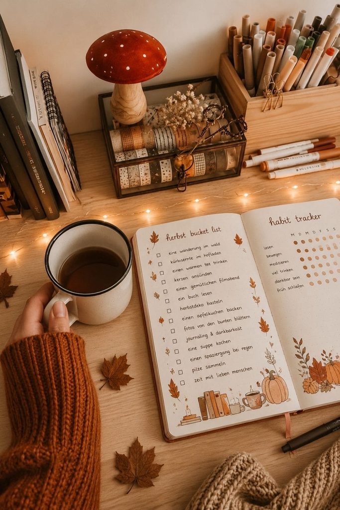 Bullet Journal Seiten Aufbau Ideen