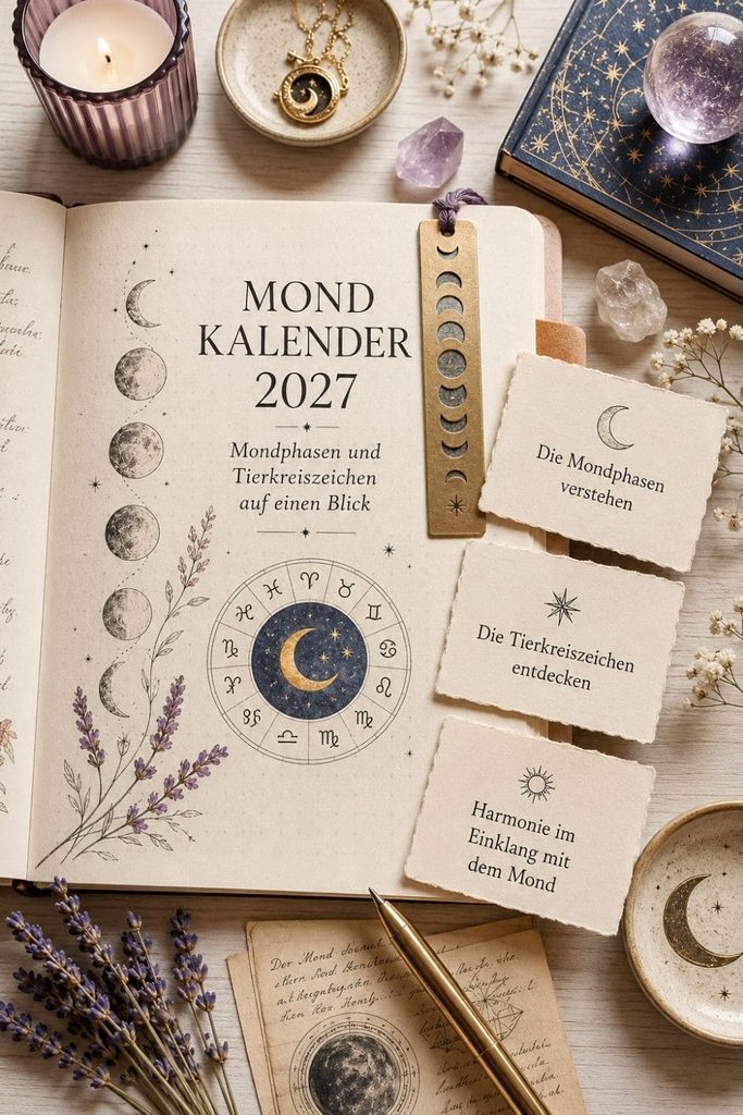Mondphasen 2027 mit Tierkreiszeichen Mondphasen 2027 Bedeutung