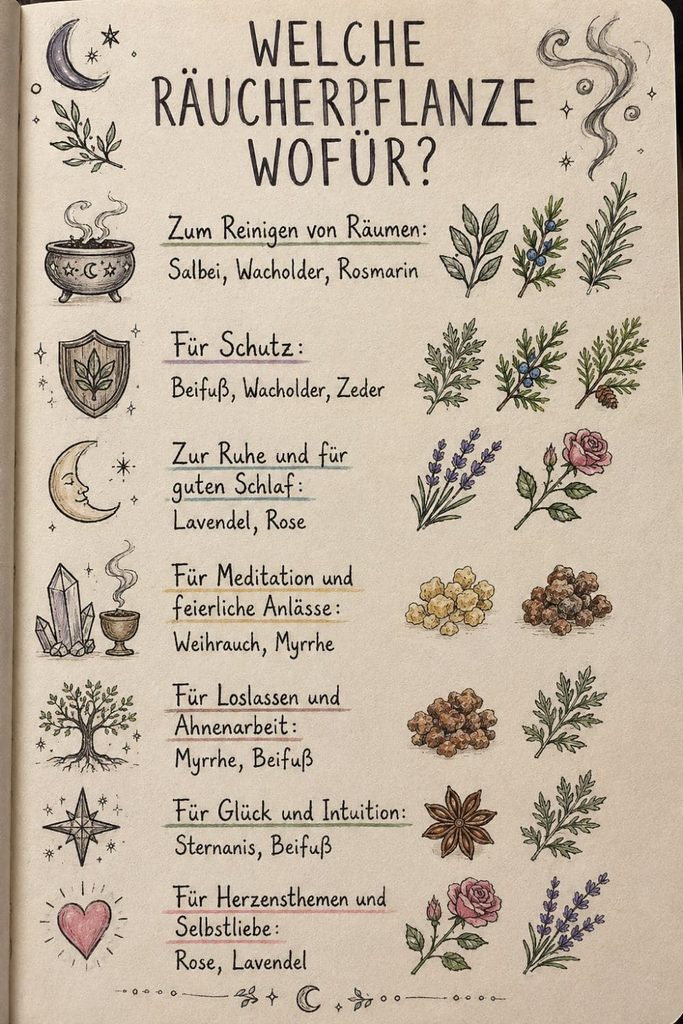 WElche Räucherkräuter wofür Anleitung