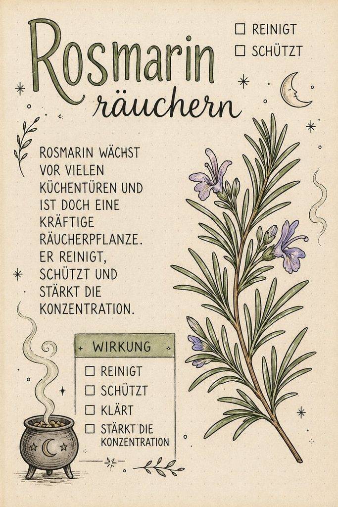 Rosmarin räuchern Grimoire Seite